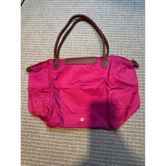 Longchamp Le Pliage Neo Tote Bag Hot Pink Nylon Leather Trim - Picture 2 of 10